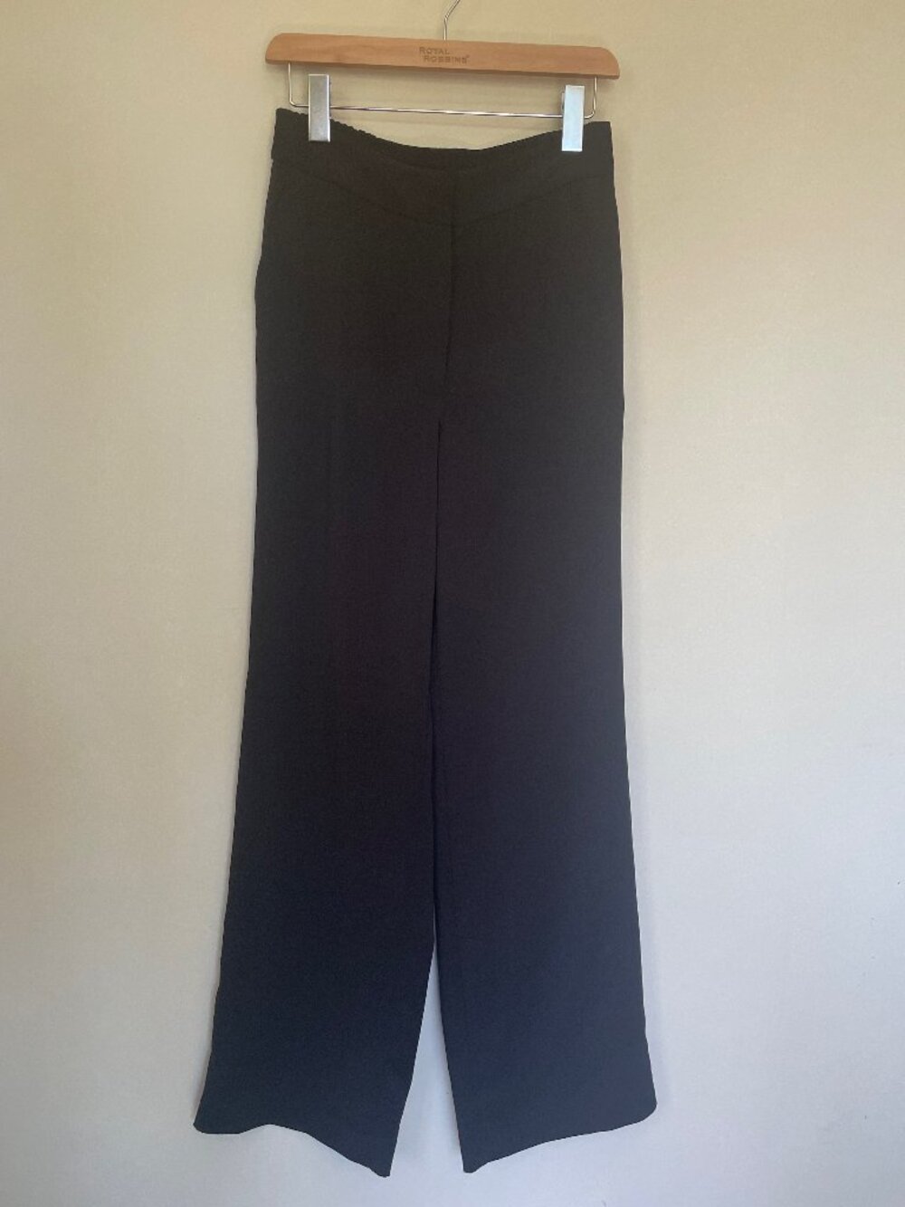 Quince Crepe Pleated Wide Leg Pants Black Size 6